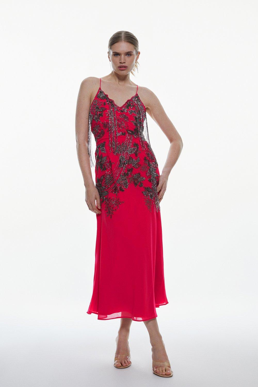 Karen millen clearance red lace dress